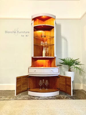 Image of Nathan Corner Drinks Cabinet unit with light - in Lady Emma