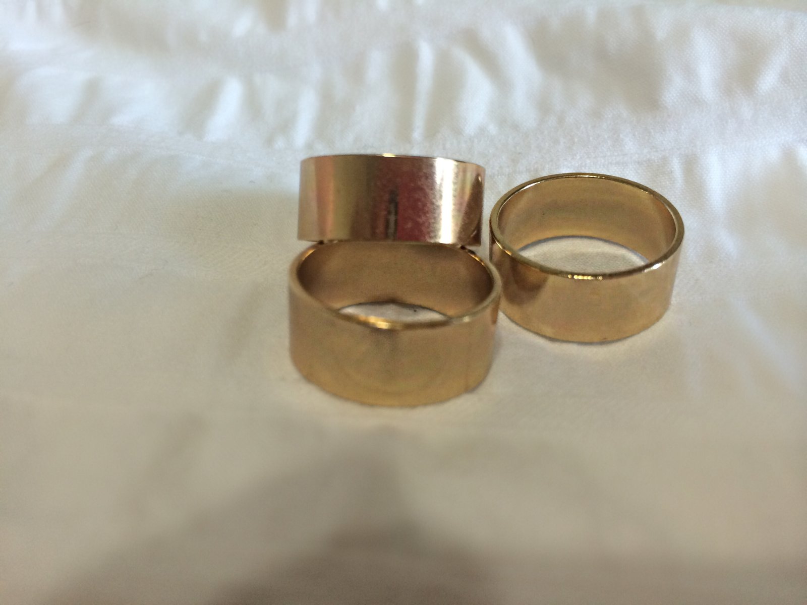 thick gold ring set