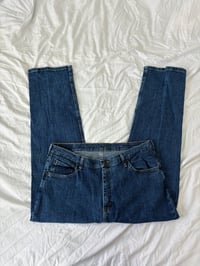 Image 2 of Vintage Wrangler dark blue jeans // 46