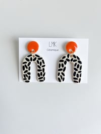 Paire de boucles d'oreilles céramique ARCADI orange