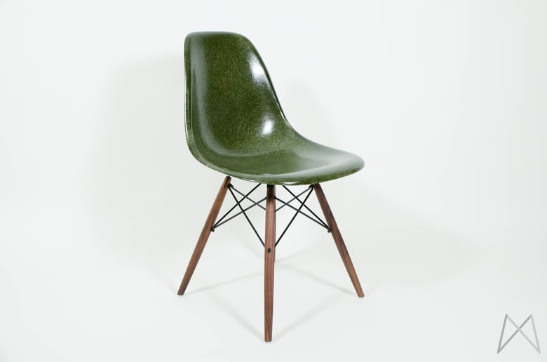 Image of Eames Herman Miller Forest Green Chair DSW DSR DSX