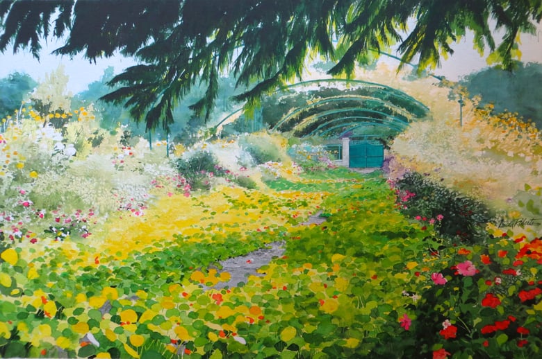 Image of "Impressionist"s Garden" original watercolor