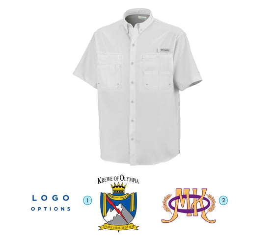 Image of Krewe of Olympia Fishing Shirt (White)