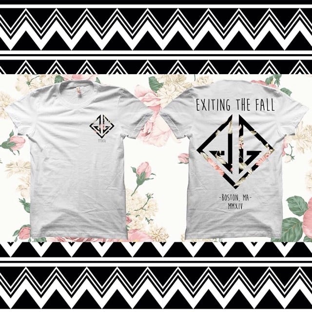 Image of Exiting the Fall - White Floral T-Shirt