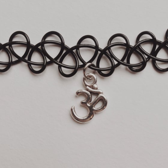 Image of OM charm tattoo choker