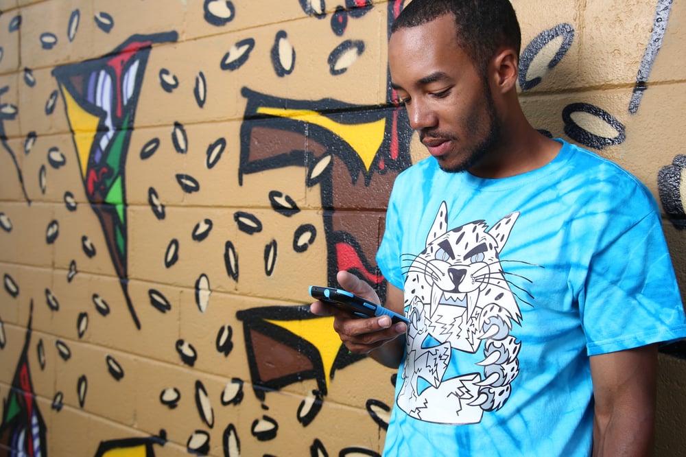 Image of Blue Elusive tie dye in Men's