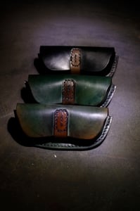 Image of Molded leather eyeglass case