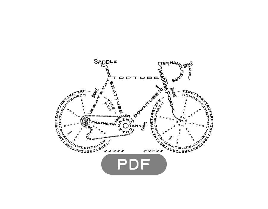 Image of Bicycle Typogram - PDF