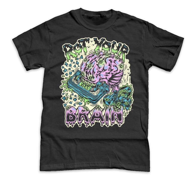 Image of ROT YOUR BRAIN! - Tee #1 (black)