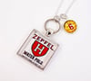 Harvard Water Polo glass tile necklace 