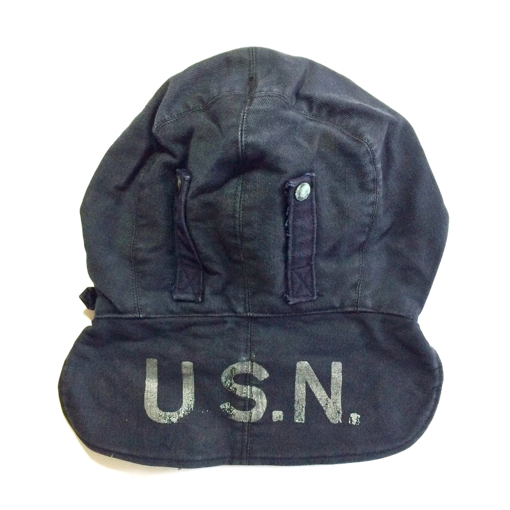 Image of WWII U.S.N. FOUL WEATHER DECK CAP