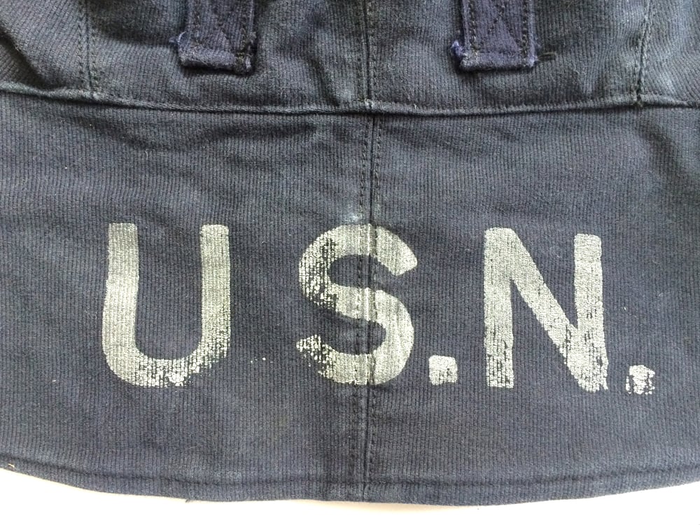 Image of WWII U.S.N. FOUL WEATHER DECK CAP