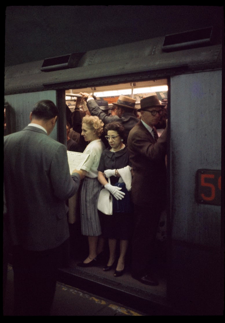 Image of New York City Subway; Rush Hour 1957