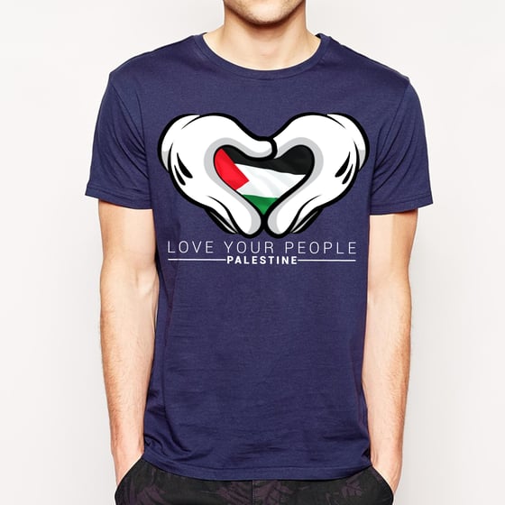 Image of Love Your People Palestine T-Shirt - Navy
