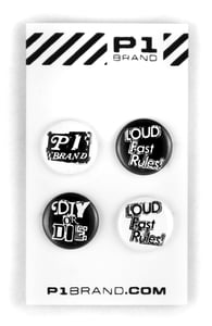 Image of "Loud Fast Rules" Button Set, 4 (P1B-A0550)