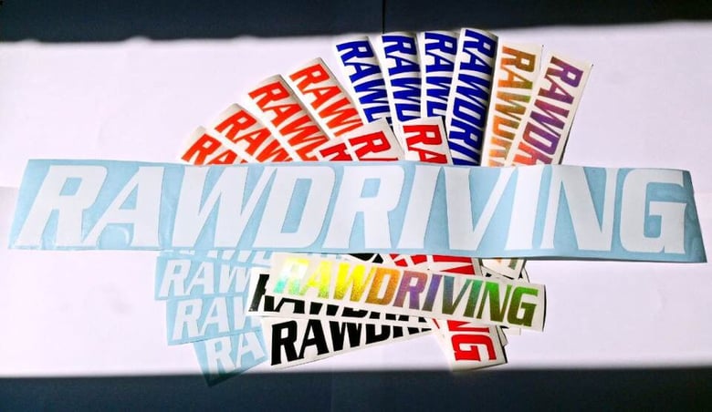 Image of RAWDRIVING 24" VINYL WINDSHIELD BANNER $25 USD