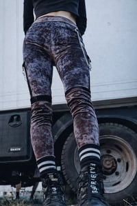Image 2 of KILA leggings, velour, stainsless steel