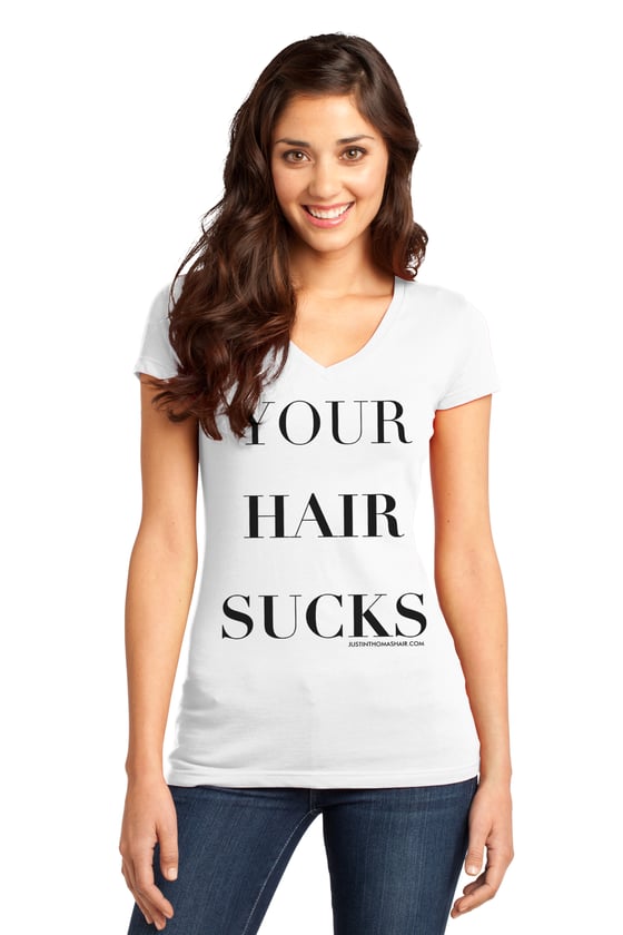 Image of Your Hair Sucks Tee - Girls - White