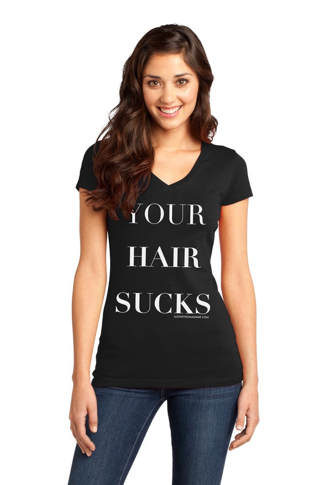 Image of Your Hair Sucks Tee - Girls - Black