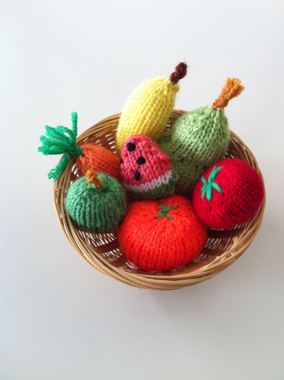 Image of mini knitted fruit and veges