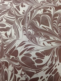 Marbled Paper #34 - 'Brown contemporary swirled' pattern 