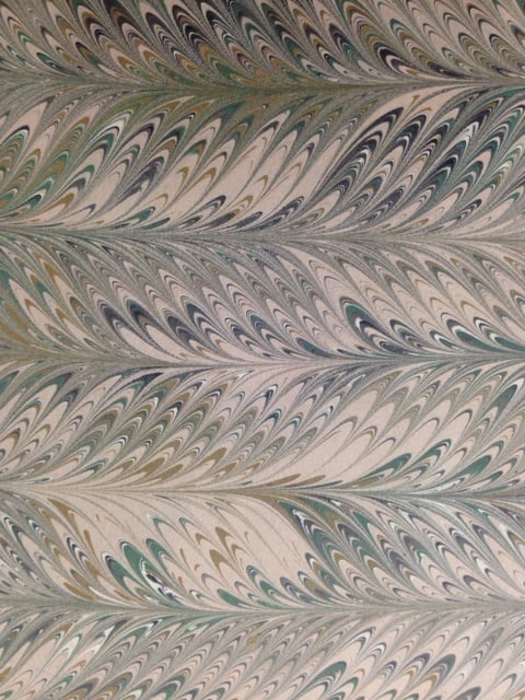 Image of Marbled Paper #35 Small double combed' design 