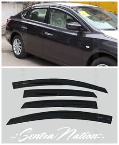 Image of (B17) 13-19 Sentra Smoked Window Wind/Rain Deflector