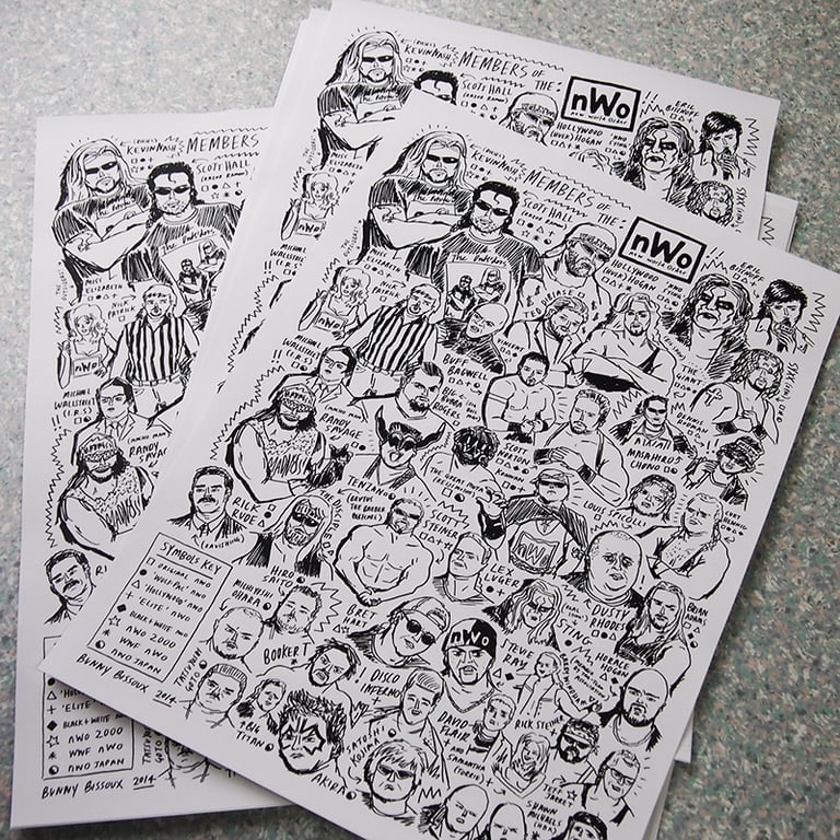 MEMBERS OF THE nWo - WRESTLING PRINT Image 4