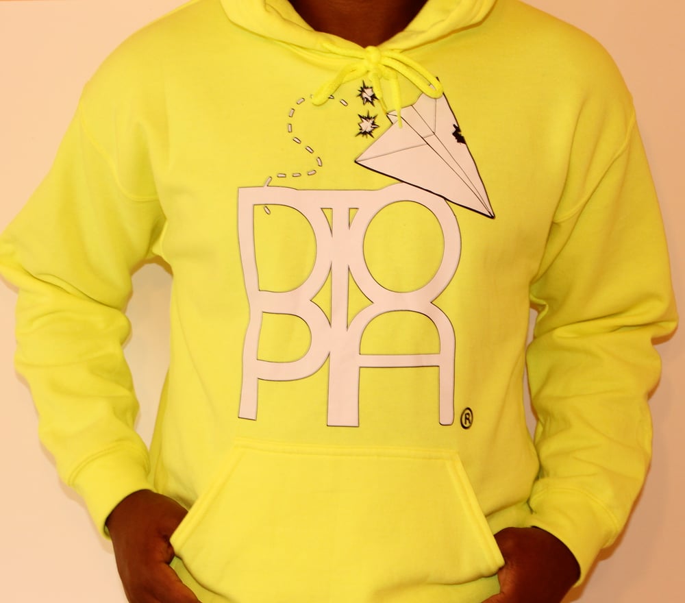 Image of LIMITED EDITION!!! Neon Yellow "Paper Planes" Hoodie (UNISEX)