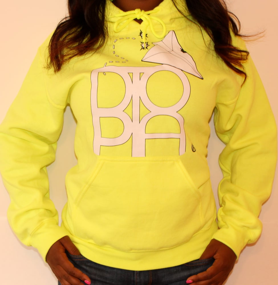Image of LIMITED EDITION!!! Neon Yellow "Paper Planes" Hoodie (UNISEX)