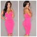 Image of Strapless Plunging V-Neck Bodycon Dress