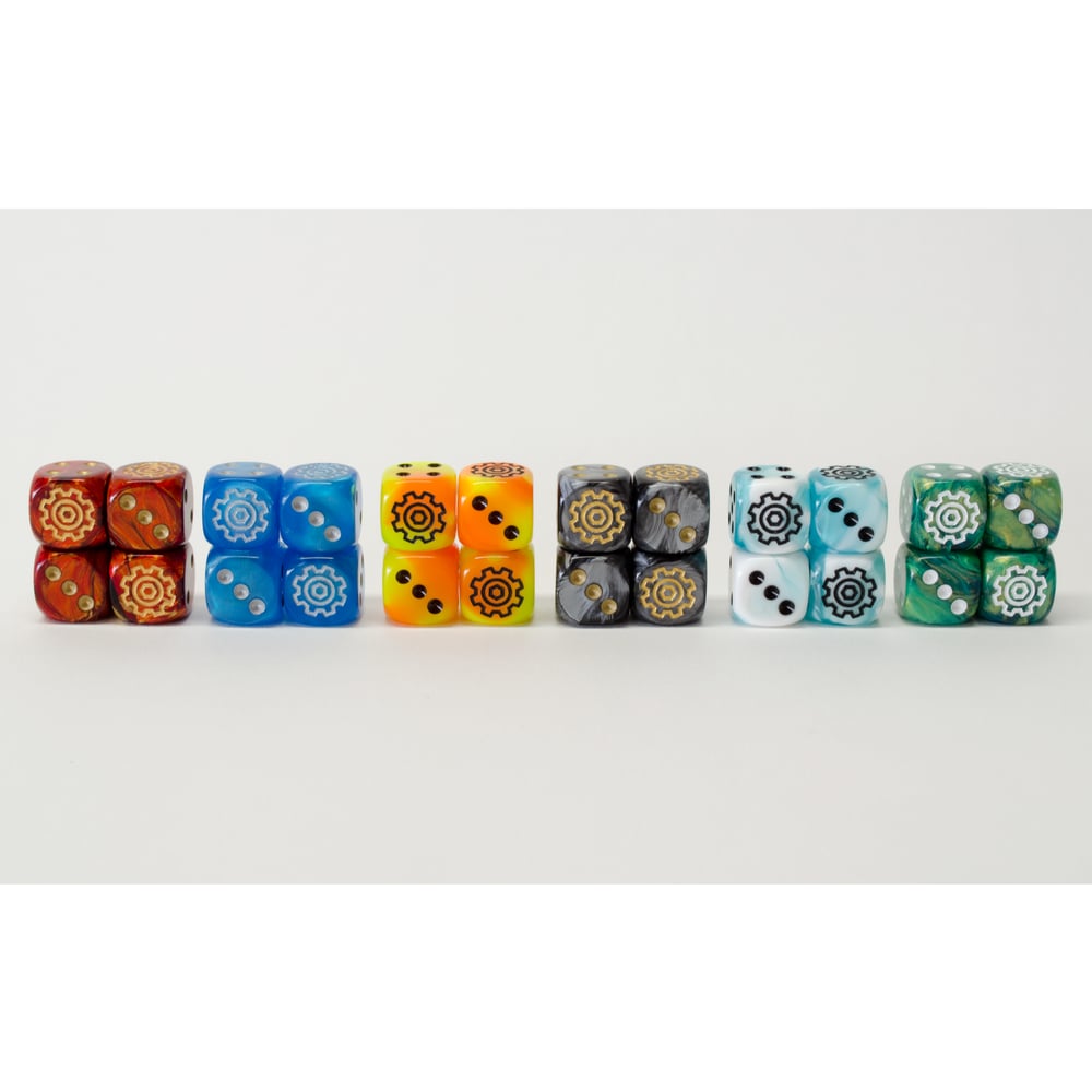 Image of Turning Gears Dice Valve Caps - 4PK Schrader Valve