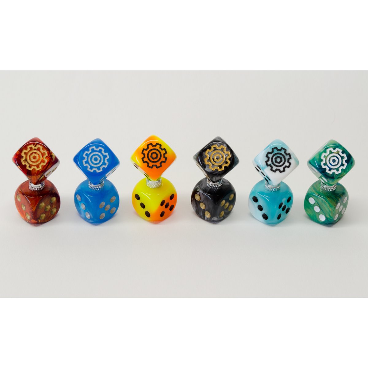 Turning Gears Dice Valve Caps 2PK Presta Valve / s14rob