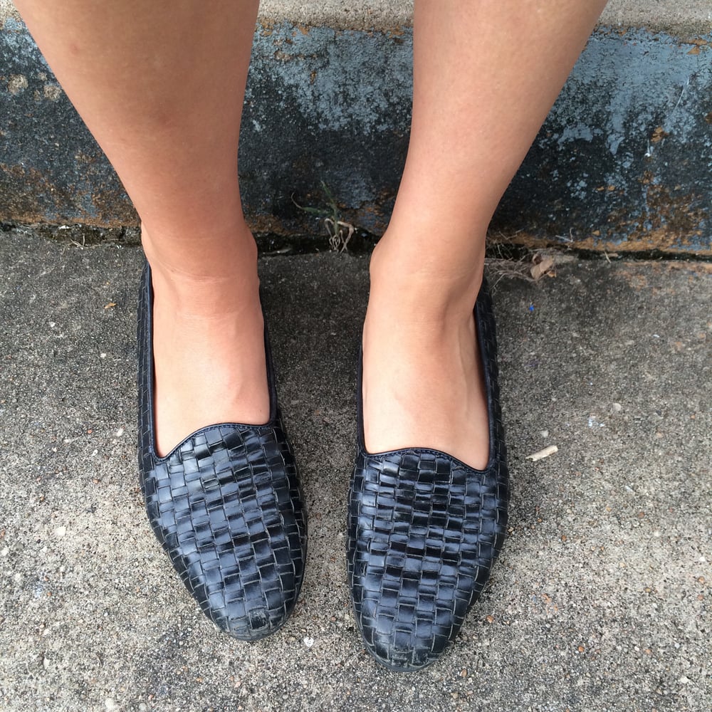 Image of Woven Black Flats