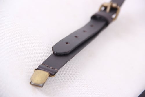 Image of Genuine Leather Suspenders / Groomsman Wedding Suspenders in Black Coffee 0191