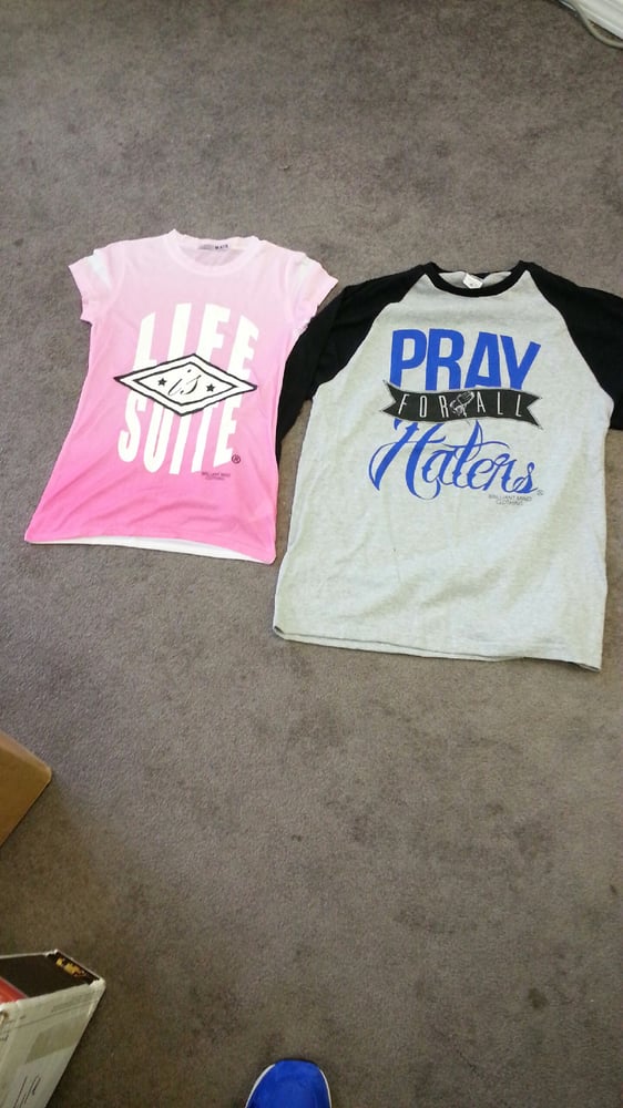 Image of "Life is suite" shirt in Faded pink (Ladies Juniors only)