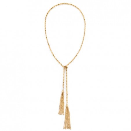 Image of Gold Rope Tassel Necklace
