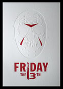 Image of Friday the 13th Letterpress Print