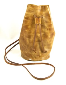 Image of draw string pouch (mottled brown)