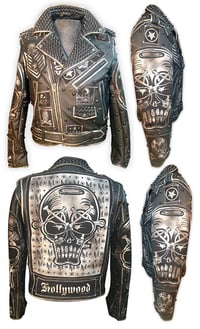 Image 3 of  Evil Eyes Custom Leather Jacket  