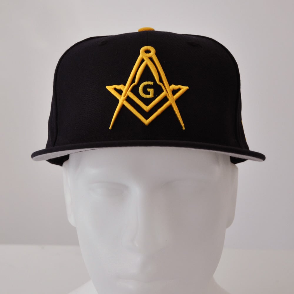 Image of New Era 5950 Fitted Cap - Navy/ Gold