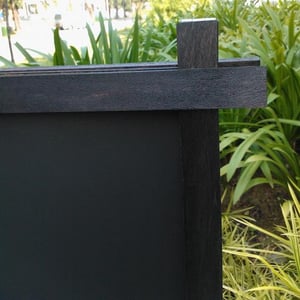 Medium Double Sided Standing Chalkboard With Black Stained Frame (90cm X 60cm)