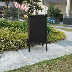 Medium Double Sided Standing Chalkboard With Black Stained Frame (90cm X 60cm)