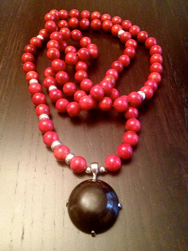 Image of Infinite Connection Mala with Flower Of LIfe