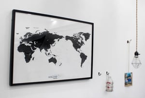Image of World map ver.black-white
