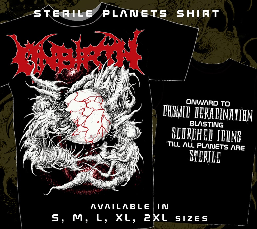 Image of Unbirth STERILE PLANETS shirts //// NEW!!!!