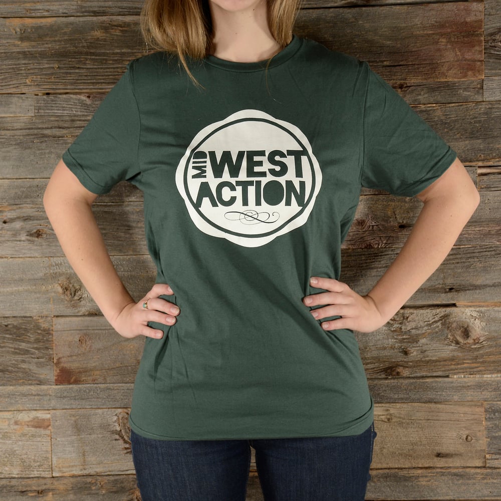 Image of Midwest Action Logo Tee - Forest Green