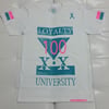 "100" Loyalty University Unisex T-Shirt Pink And Teal