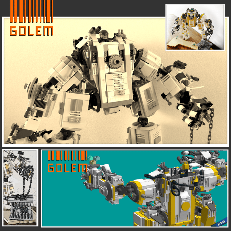 Image of Golem MOC <sup>Lego</sup> bricks & instructions