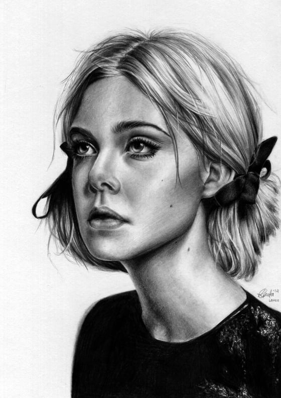 Image of Elle Fanning Fine Art Print